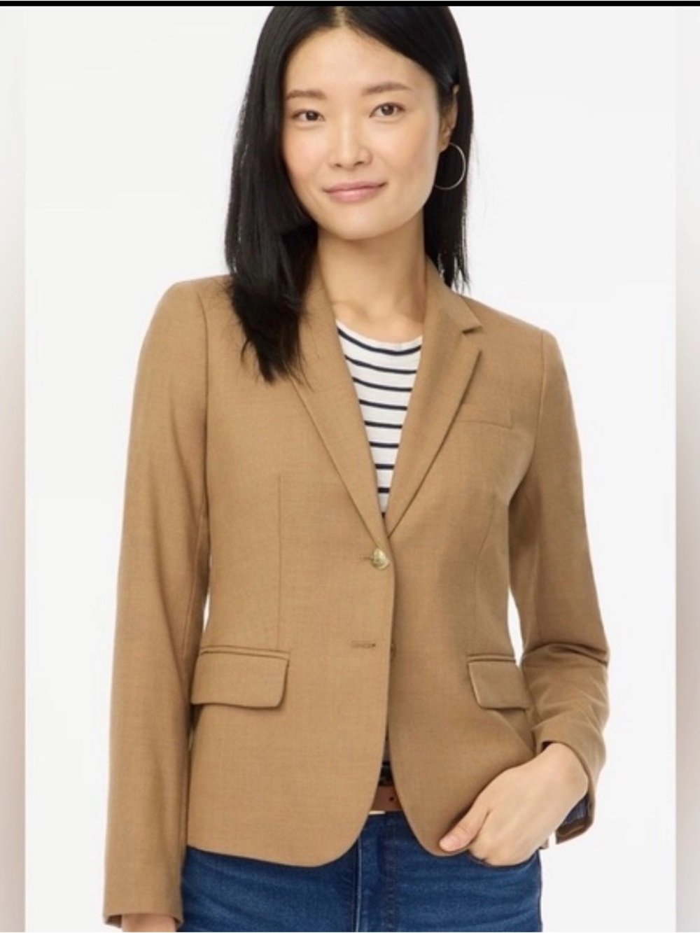 J. Crew Women's Camel Two-Button Blazer